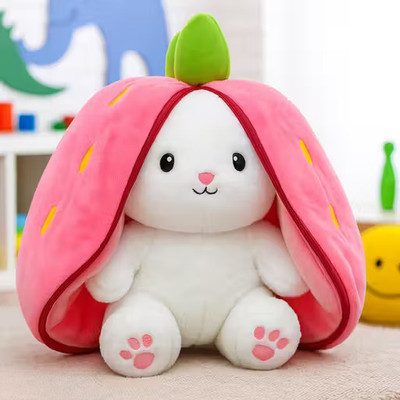 HoGiGoGi Pink Bunny Plush Toy - Cute & Versatile Stuffed doll with bunny  - 26 cm(Hot Pink)