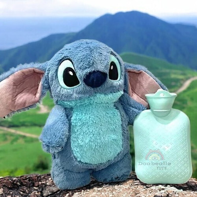 Doabealle Toys Stitch Teddy with Hot Water Bag Comfort Ideal for Relaxation and period cramps  - 30 cm(Blue)