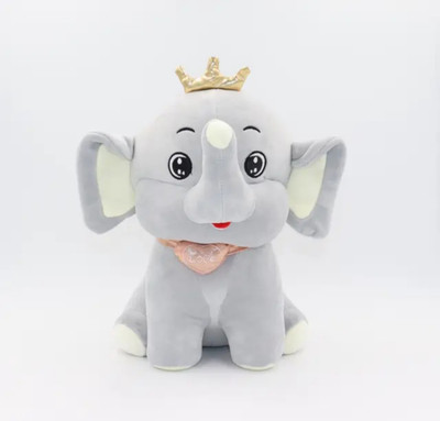 Divyanshi Enterprises Super Soft Toy Elephant Stuffed Soft Plush Animal Toy for Kids  - 30 cm(Grey)