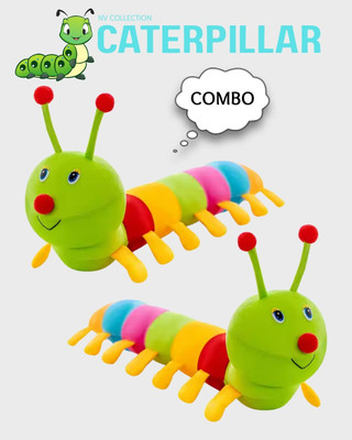 NV COLLECTION Double Hug Caterpillar Soft Toy Combo  - 68 cm(Multicolor)