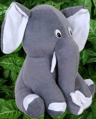 SHIVANGI COLLECTIONS SHIVANGI-Grey Color Elephant Soft Teddy Bear  - 35 cm(Multicolor)