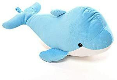 sai ji Dolphin fish Soft Toy for Kids  - 30 cm(sky)