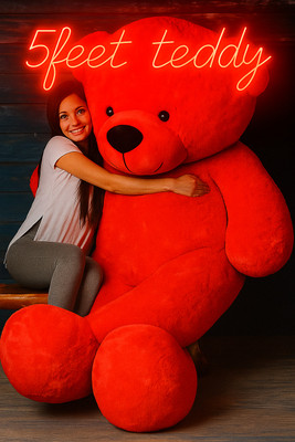 Satyam soft toys 5ft Red Teddy Bear Gift for Girlfriend Birthday  - 60 inch(Red)