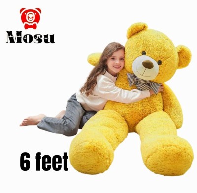 MOSU SOFT CUTE BIRTHDAY GIFT TADDY BEAR FOR KIDS AND GIRLS 6 FEET  - 182 cm(Yellow)