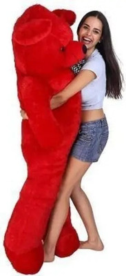 KA TOYS 3 Feet Large (Seeting) Cute Soft Teddy Bear For Gift & Bithday Party  - 90 cm(Red)