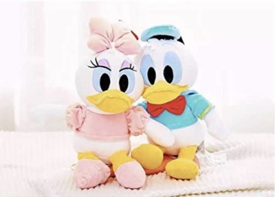 SkyToys Combo of Mr. Donald and Mrs. Daisy Duck cartoon teddy bear soft toys Giant size  - 30 cm(Multicolor)
