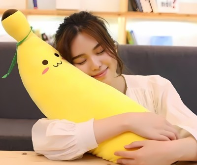 stuff tree Cute Banana Soft Toy Pillow light Weight comfortable for kids girls  - 50 cm(Yellow)