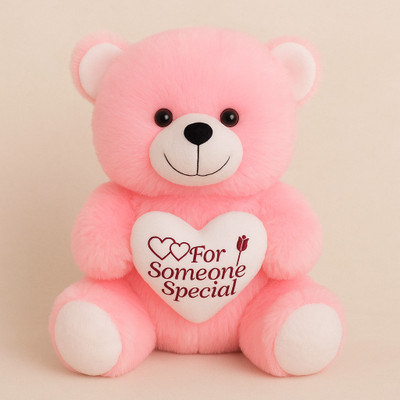 SARO Soft Plush Teddy Bear 24 cm “For Someone Special” Gift Toy  - 24 cm(Pink)