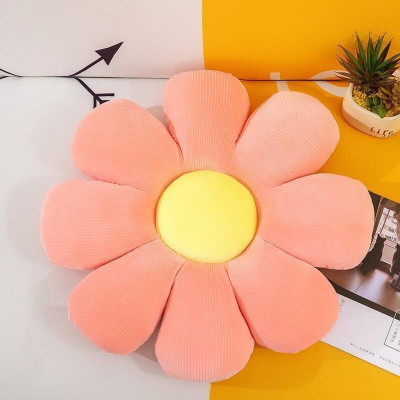 PRIYANSHI TOYS Decorative Pink & Yellow Sunflower, Cute Stuffed Pillow for Couch, Sofa  - 35 cm(Pink, Yellow)