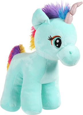 Mirada Plush - 29cm Standing Unicorn - 29 cm(Sky Blue)