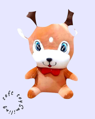Luipui Deer Smiling Soft Toy –Fluffy Stuffed , Ultra-Soft & Perfect Cuddle Toy  - 38 cm(Brown)