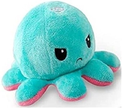 Regallo Octopus Plushie Reversible Soft Toys for Kids Baby Boys & Girls, Birthday Gift  - 16 cm(Blue, Pink)