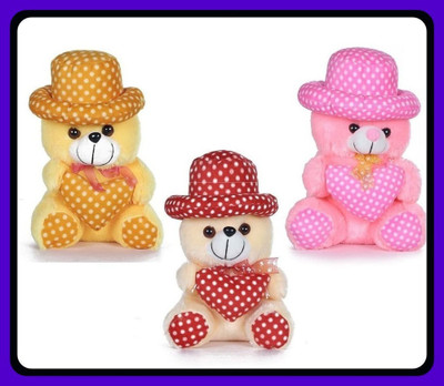 JAI MAA KAMLA Z_Cute Stuffed toy 414  - 14 mm(Yellow, Pink, Cream)
