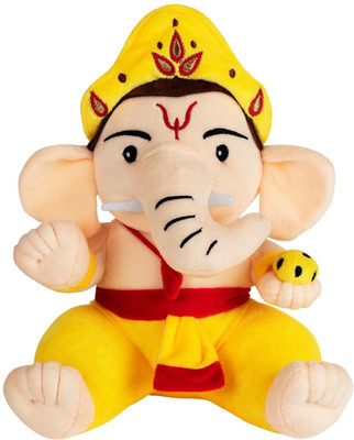 BlingNBeats Premium Quality Stuffed Plush Toy For Kids, Decoration  - 28 cm(Lord Ganesh Ji)