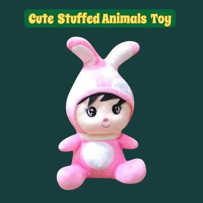 Luipui Rabbit Cute Stuffed Animal Toy | Fluffy Soft Rabbit Plush for Kids  - 32 cm(Pink)