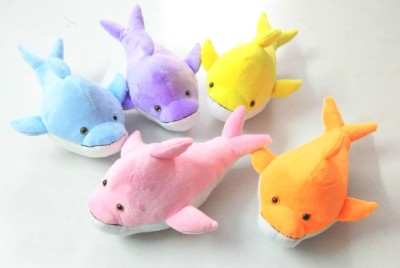 DearJoy New Whale Stuffed Dolphin Fish Doll Soft Toy for Kids, Children  - 32 cm(Multicolor)