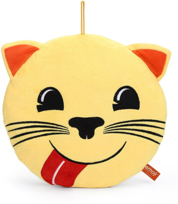 My Baby Excels Emoji Cat Yummy Food Face Plush  - 30 cm(Yellow)
