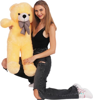 Pocketfriendly 4 Feet Very Cute Long Soft Hugable Teddy Bear Best For Gift  - 120 cm(Cream)