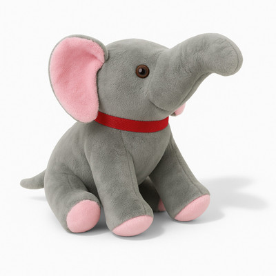 SOFTVIBE Soft Plush Elephant Toy for Kids – Cute Stuffed Animal, Ultra-Soft Hugging Toy  - 20 cm(Perfect for Babies & Toddlers)