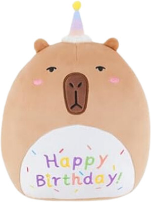 TechMax Solution Happy Birthday Capybara Plush TOY - A Huggable Birthday Surprise  - 30 cm(Brown)