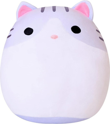 TechMax Solution Cat Plush Pillow Kawaii Cat Stuffed Animal  - 45 cm(Grey)
