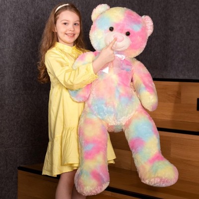 MasKa 4 Ft. rainbow teddy bear  - 48 inch(Rainbow Teddy)