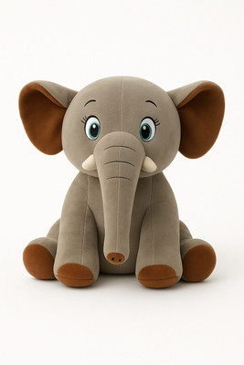 SHREEJI GIFT Elephant Plush Soft Toys - Perfect Cuddly Companions for Kids and Adults - 20 cm(Grey)