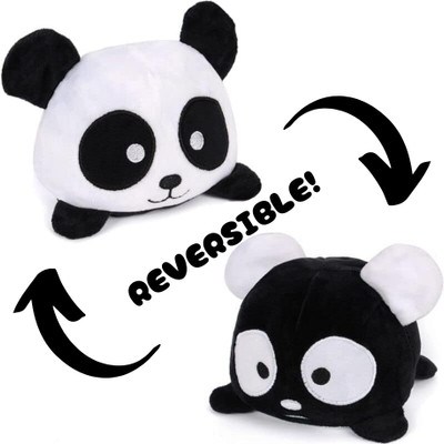 TechMax Solution PandaOcto Reversible Plush – A Whimsical Birthday Surprise  - 30 cm(BLACK & WHITE)