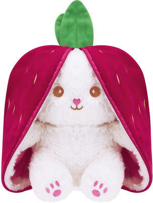 Superstore BeOne Jam & Honey Reversible Carrot Strawberry Bunny Soft Toy  - 15 cm(White, Pink)