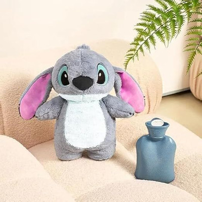 HELLOBEAR Premium Quality Stitch Soft Toy with Hot Water Bag Stuffed Toy  - 30 cm(Grey)