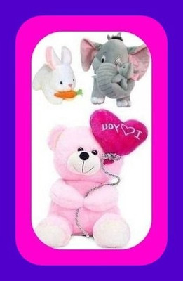 Abhinav toys Z_New Stuffed Toys Premium quality material 712  - 25 cm(Grey, White, Pink)