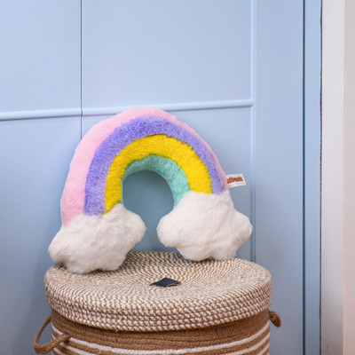 Mirada Rainbow Cushion | Vibrant Decorative Pillow for Kids' Room and Nursery  - 40 cm(Multicolor)