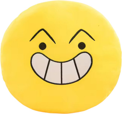 TechMax Solution Twenty One Smile Cute Smiley Pillow Plush Toy  - 30 cm(Yellow)