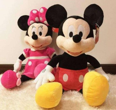 Kids wonders Baby Soft Toy | Comfortable Soft Cushion Mickey & Minnie Combo Toy  - 35 cm(Multicolor)