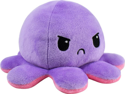 TechMax Solution Light Pink & Lavender Reversible Plush Toy  - 30 cm(LIGHT PINK & LIGHT PURPLE)