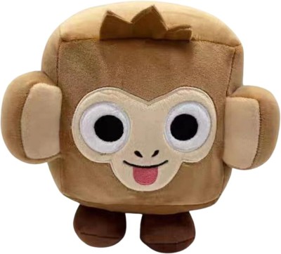 TechMax Solution Cute Square Monkey Plush Soft Toy  - 30 cm(Brown)