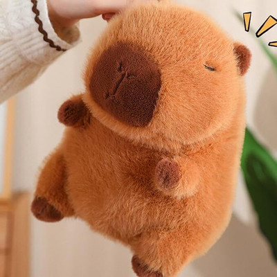 tinytotem Capybara Plush toy capy bara soft toy for kids stuffed animal toys for girls  - 28 cm(Brown)