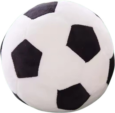 TechMax Solution White & Black ball plush toy  - 30 cm(WHITE,BLACK)