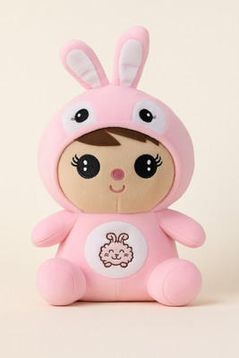 Happie Hugs Soft Plush Pink Bunny Doll Toy for Kids – Cute and Huggable  - 30 cm(Pink)