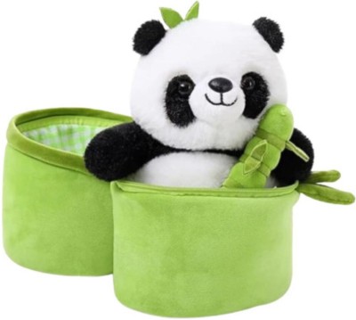 Bitsu Bobsu Plush Panda Toy, Trending Bamboo Panda Soft Toy  - 30 cm(Green, Multicolor)