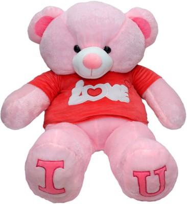 Kids wonders Stuffed Cute And Soft Teddy Bear For Some One Special | T-SHIRT TEDDY BEAR PINK  - 10 cm(Multicolor)