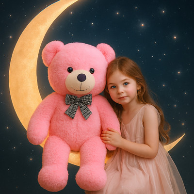 Krishna Creation 3 Feet Pink Teddy Bear Plush Cute Soft Gift for Girls  - 90 cm(Pink)