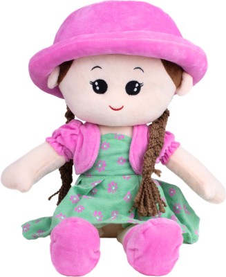 PunToon Kids Stuffed Doll for Girl Soft Plush Play Sleeping & Cuddle Doll Toy For Kids  - 18 inch(Pink)