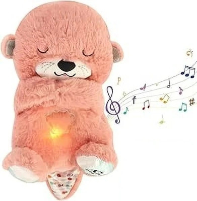 RQPFAB Baby Toy with Music, Sounds, Lights and Breathing teddy bear Motion  - 20 cm(Multicolor)