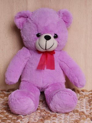 Dukiekooky Cute & Adorable Purple Teddy Bear Soft / Plush Toy For Kids, Height - 35Cm  - 35 cm(Purple)