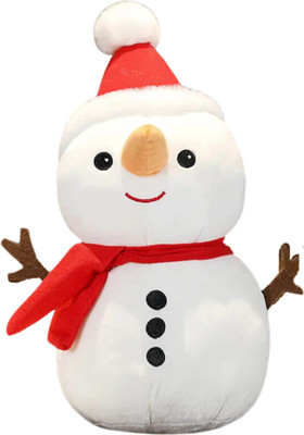TechMax Solution Cute Snowman Plush Toy  - 30 cm(White)