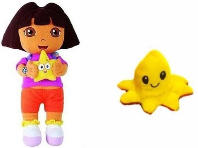 WIPLK Dora Soft Doll Stuffed Plush Toy for Baby Kids & Girls With Octopus Soft toy  - 24 cm(Multicolor)