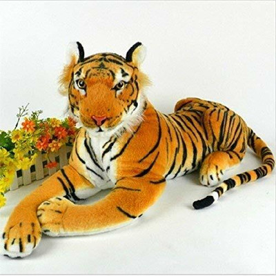 4AJ BAZAAR Toys Soft /Cuddle/Yellow Tiger 45 cm Real Tiger  - 45 cm(Brown)
