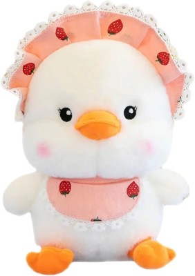 SPELEN Cute Duck Plush Soft Toy Stuffed Animal  - 40 cm(White-Pink)