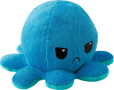 TechMax Solution Light & Dark Blue Reversible Plush Toy - A Versatile Birthday Surprise  - 30 cm(LIGHT BLUE & DARK BLUE)